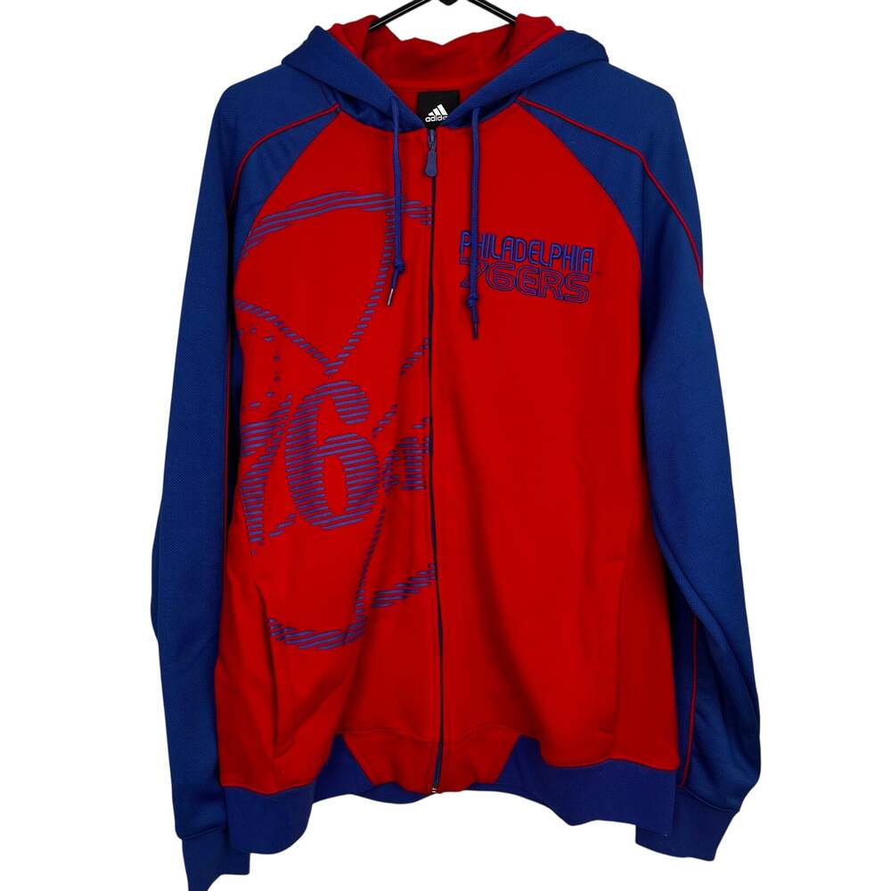 76ers Full Zip Hoodie Adidas NBA Philadelphia Basketball